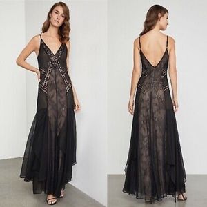 BCBG MAXAZRIA EMBROIDERED SEQUINED gown
